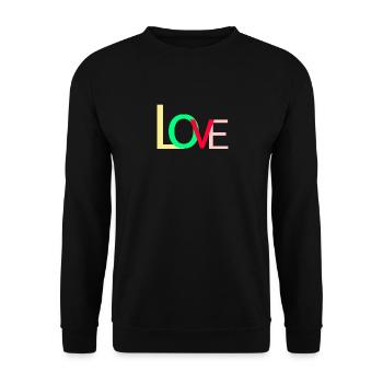 Love - Unisex Pullover - Schwarz - Vorne - Alina (178cm) & Michal (187cm)