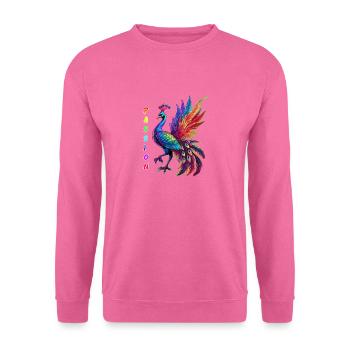Pfau Passion Rainbow - Unisex Pullover - Pink - Vorne