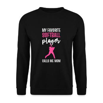 Softball Softball-Spieler - Unisex Pullover - Schwarz - Vorne - Alina (178cm) & Michal (187cm)