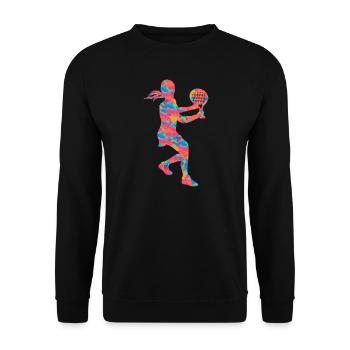 Padel Player Padel Tennis Padel Femmes - Sweat-shirt Unisexe - noir - Devant - Alina (178cm) & Michal (187cm)