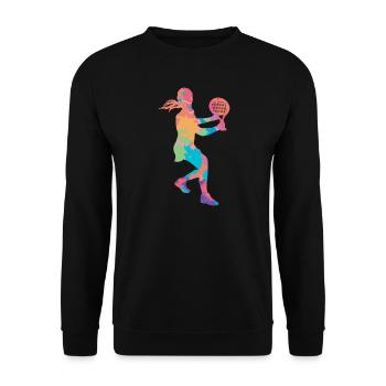 Padel Filles Padel Joueur Padel Tennis Femmes - Sweat-shirt Unisexe - noir - Devant - Alina (178cm) & Michal (187cm)