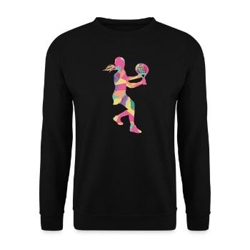 Padel Filles Padel Joueur Padel Tennis Femmes - Sweat-shirt Unisexe - noir - Devant - Alina (178cm) & Michal (187cm)