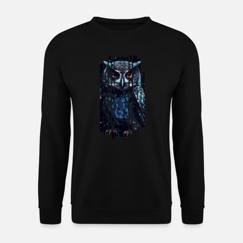 Doux cyber-hibou - Sweat-shirt Unisexe - noir