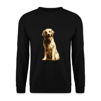 Chien Golden retriever - Sweat-shirt Unisexe - noir - Devant - Alina (178cm) & Michal (187cm)