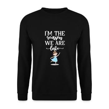 Baby - Unisex Sweatshirt - black - Front - Alina (178cm) & Michal (187cm)