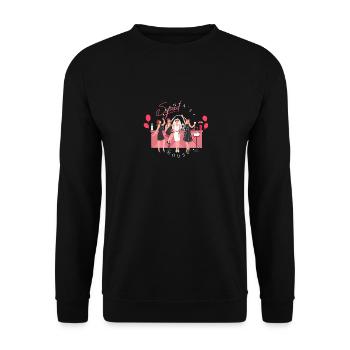 Junggesellenabschied - Unisex Pullover - Schwarz - Vorne - Alina (178cm) & Michal (187cm)