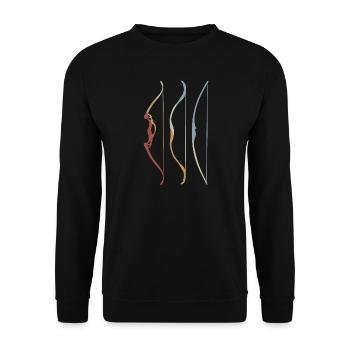 Archery Retro Style Vintage - Unisex Sweatshirt - black - Front - Alina (178cm) & Michal (187cm)