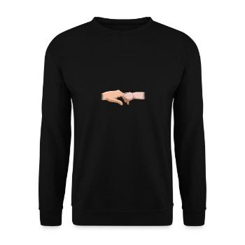 Bébé main enfant en bas âge enceinte naissance amour enfant - Sweat-shirt Unisexe - noir - Devant - Alina (178cm) & Michal (187cm)