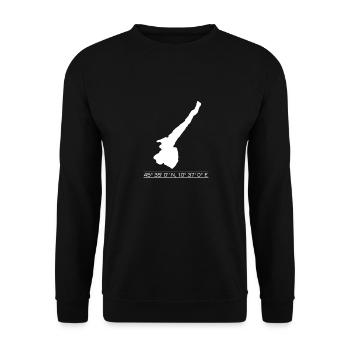 Garda | Coordinates | White - Unisex Sweatshirt - black - Front - Alina (178cm) & Michal (187cm)