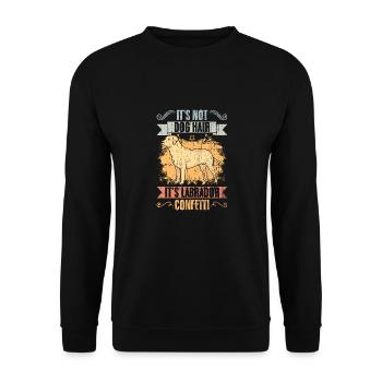Ce n’est pas des poils de chien, c’est des confettis Labrador chien rétro - Sweat-shirt Unisexe - noir - Devant - Alina (178cm) & Michal (187cm)