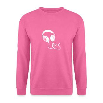 Musik Liebe - Kopfhörer - Unisex Pullover - Pink - Vorne