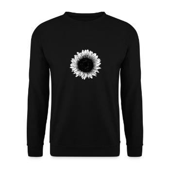Sonnenblume - Unisex Pullover - Schwarz - Vorne - Alina (178cm) & Michal (187cm)