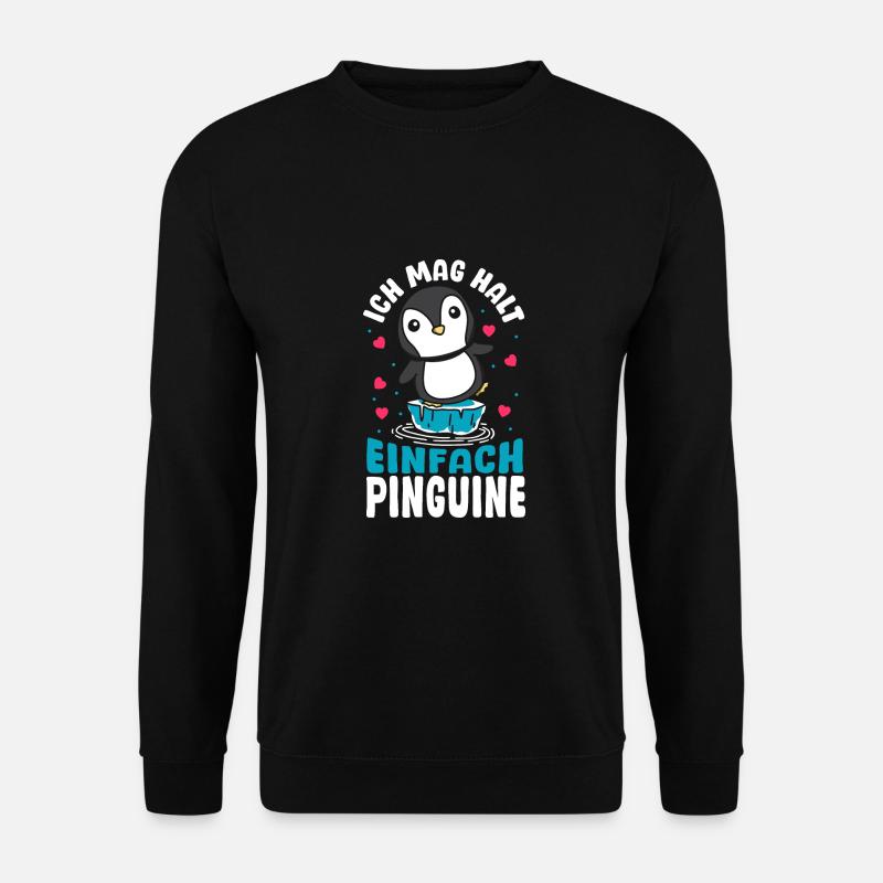 Pingvin - Jeg kan bare godt lide pingviner - Unisex sweater - sort