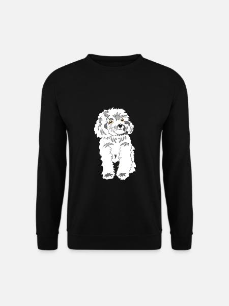 Weisser Pudel - Unisex Pullover - Schwarz
