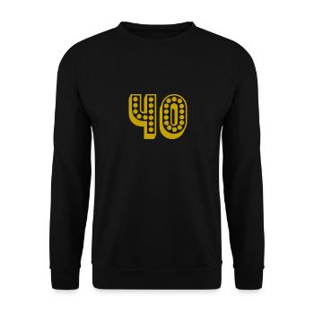 40. 40 YEARS. 40th ANNIVERSARY. 40TH ANNIVERSARY. - Unisex Sweatshirt - black - Front - Alina (178cm) & Michal (187cm)