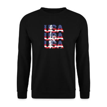 United States - Unisex Sweatshirt - black - Front - Alina (178cm) & Michal (187cm)