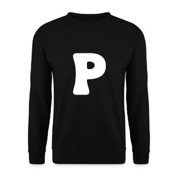 P - Unisex Pullover - Schwarz - Vorne - Alina (178cm) & Michal (187cm)