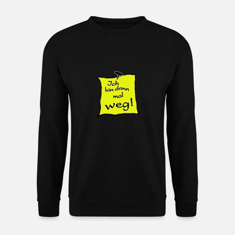 Auswandern Urlaub Tschüss - Unisex Pullover - Schwarz