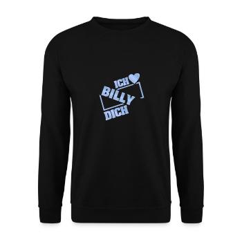 Geschenk für Billy - Unisex Pullover - Schwarz - Vorne - Alina (178cm) & Michal (187cm)