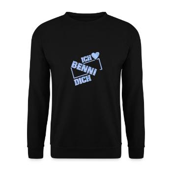 Gift for Benni - Unisex Sweatshirt - black - Front - Alina (178cm) & Michal (187cm)