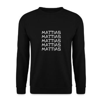 Mattias as a bachelor - Unisex Sweatshirt - black - Front - Alina (178cm) & Michal (187cm)