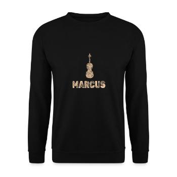 Marcus as viola - Unisex Sweatshirt - black - Front - Alina (178cm) & Michal (187cm)