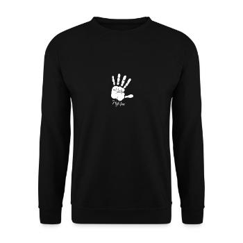 high five - Unisex Pullover - Schwarz - Vorne - Alina (178cm) & Michal (187cm)