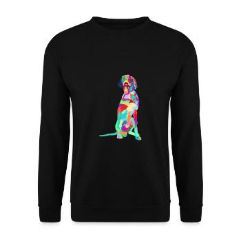 Allemand Pointer cheveux courts Drôle | Cadeau GSP DAD - Sweat-shirt Unisexe - noir - Devant - Alina (178cm) & Michal (187cm)