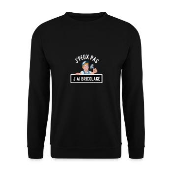 J'peux pas j'ai bricolage - Sweat-shirt Unisexe - noir - Devant - Alina (178cm) & Michal (187cm)