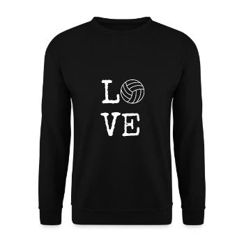 Volleyball Love Love Gift Sport - Unisex Sweatshirt - black - Front - Alina (178cm) & Michal (187cm)
