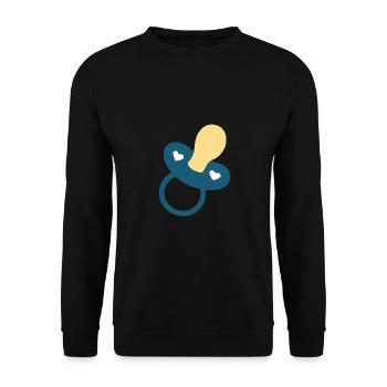 Baby Birth 2026 Gift Gift Idea - Unisex Sweatshirt - black - Front - Alina (178cm) & Michal (187cm)