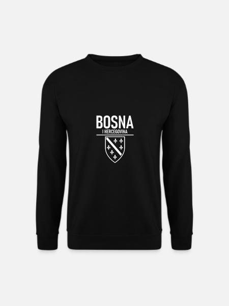 Bosna I Hercegovina Heimat Wappen - Unisex Pullover - Schwarz