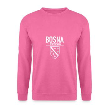 Bosna I Hercegovina Heimat Wappen - Unisex Pullover - Pink - Vorne