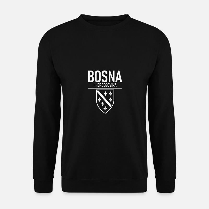 Bosna I Hercegovina Heimat Wappen - Unisex Pullover - Schwarz