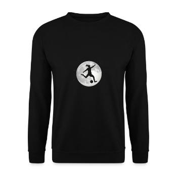 Full Moon - Soccer Playing Woman - - Unisex Sweatshirt - black - Front - Alina (178cm) & Michal (187cm)