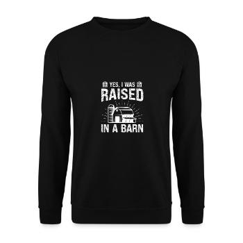 Oui, j’ai grandi dans une grange - Sweat-shirt Unisexe - noir - Devant - Alina (178cm) & Michal (187cm)