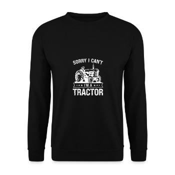 Tut mir leid, dass ich nicht kann, ich bin ein Tra - Unisex Pullover - Schwarz - Vorne - Alina (178cm) & Michal (187cm)