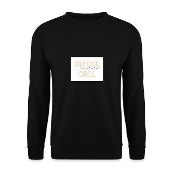 School=Cool Print - Unisex Pullover - Schwarz - Vorne - Alina (178cm) & Michal (187cm)