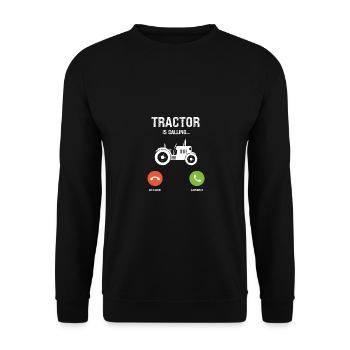 Le tracteur appelle - Sweat-shirt Unisexe - noir - Devant - Alina (178cm) & Michal (187cm)