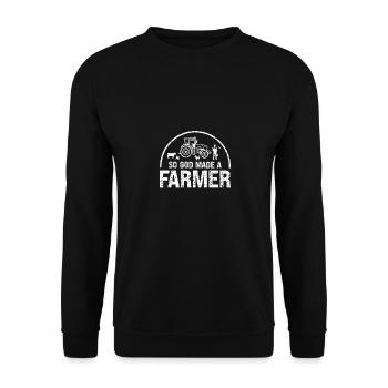 Dieu a donc créé un fermier - Sweat-shirt Unisexe - noir - Devant - Alina (178cm) & Michal (187cm)