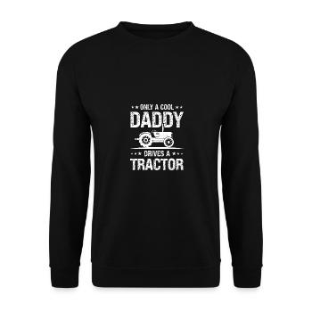 Seul un papa cool conduit un tracteur - Sweat-shirt Unisexe - noir - Devant - Alina (178cm) & Michal (187cm)
