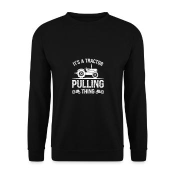 C’est un tracteur qui tire - Sweat-shirt Unisexe - noir - Devant - Alina (178cm) & Michal (187cm)