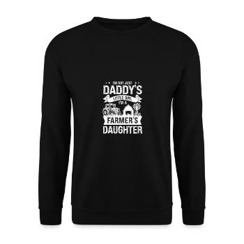 Ich bin nicht nur Daddys kleines Mädchen, ich bin - Unisex Pullover - Schwarz - Vorne - Alina (178cm) & Michal (187cm)