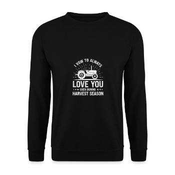 Je jure de t’aimer toujours, même dans le reste du monde. - Sweat-shirt Unisexe - noir - Devant - Alina (178cm) & Michal (187cm)