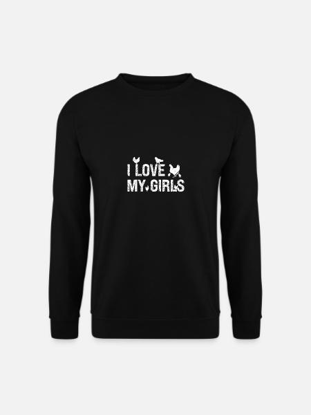 Ich liebe meine Mädchen - Unisex Pullover - Schwarz