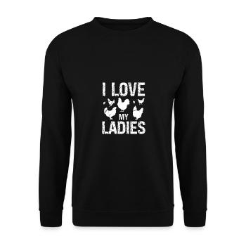 J’aime les dames - Sweat-shirt Unisexe - noir - Devant - Alina (178cm) & Michal (187cm)