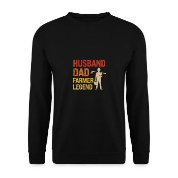 Mari Père Agriculteur Légende - Sweat-shirt Unisexe - noir - Devant - Alina (178cm) & Michal (187cm)