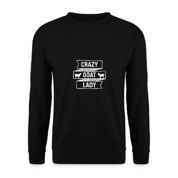 Crazy goat lady - Unisex Sweatshirt - black - Front - Alina (178cm) & Michal (187cm)