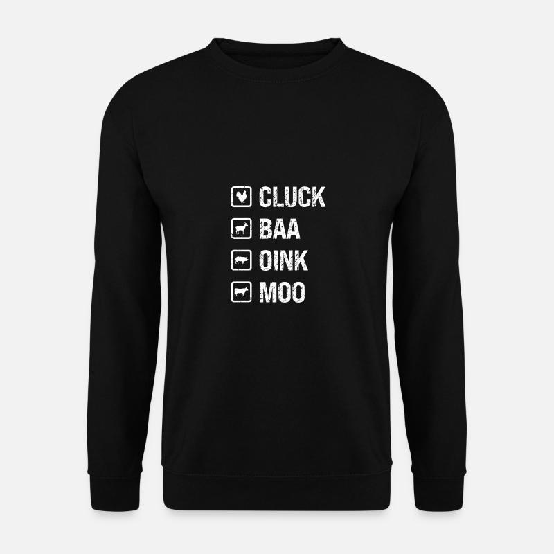 cackling baa oink moo - Unisex Sweatshirt - black
