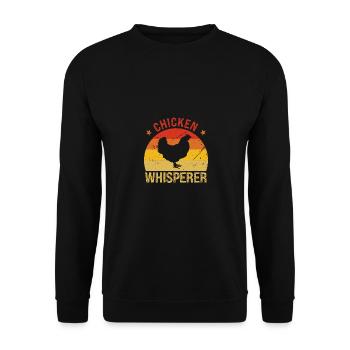 Hühnerflüsterer - Unisex Pullover - Schwarz - Vorne - Alina (178cm) & Michal (187cm)